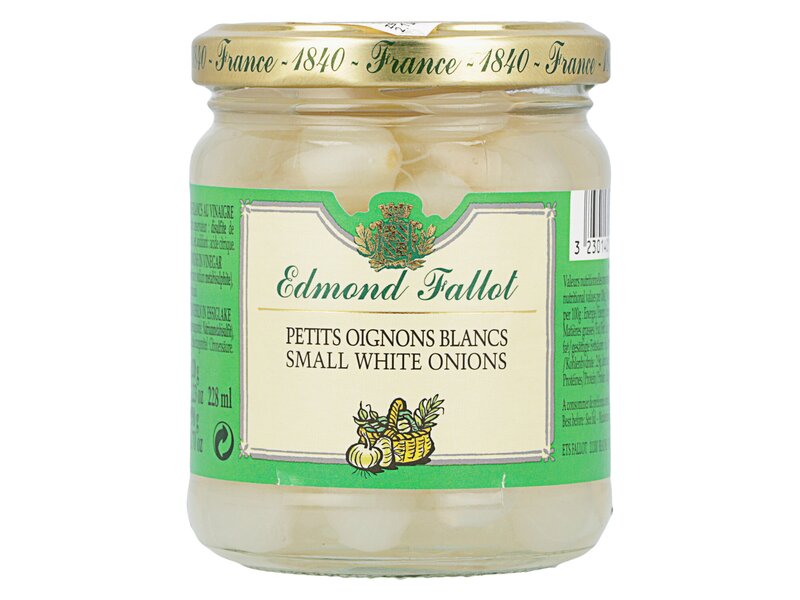 Edmond Fallot Petits Oignons Blanc - Small White Onions (190g) - 12ea Case