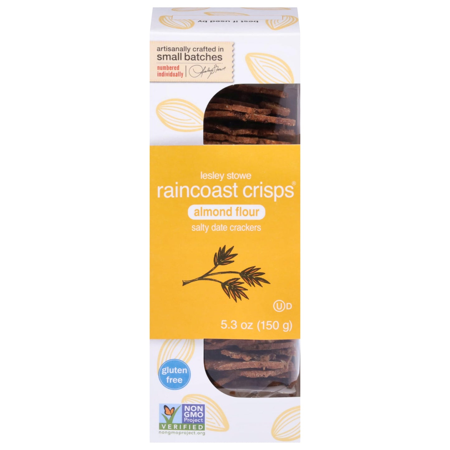 Raincoast Gluten Free Salty Date & Almond Crisps (5.3oz) - 12ea Case