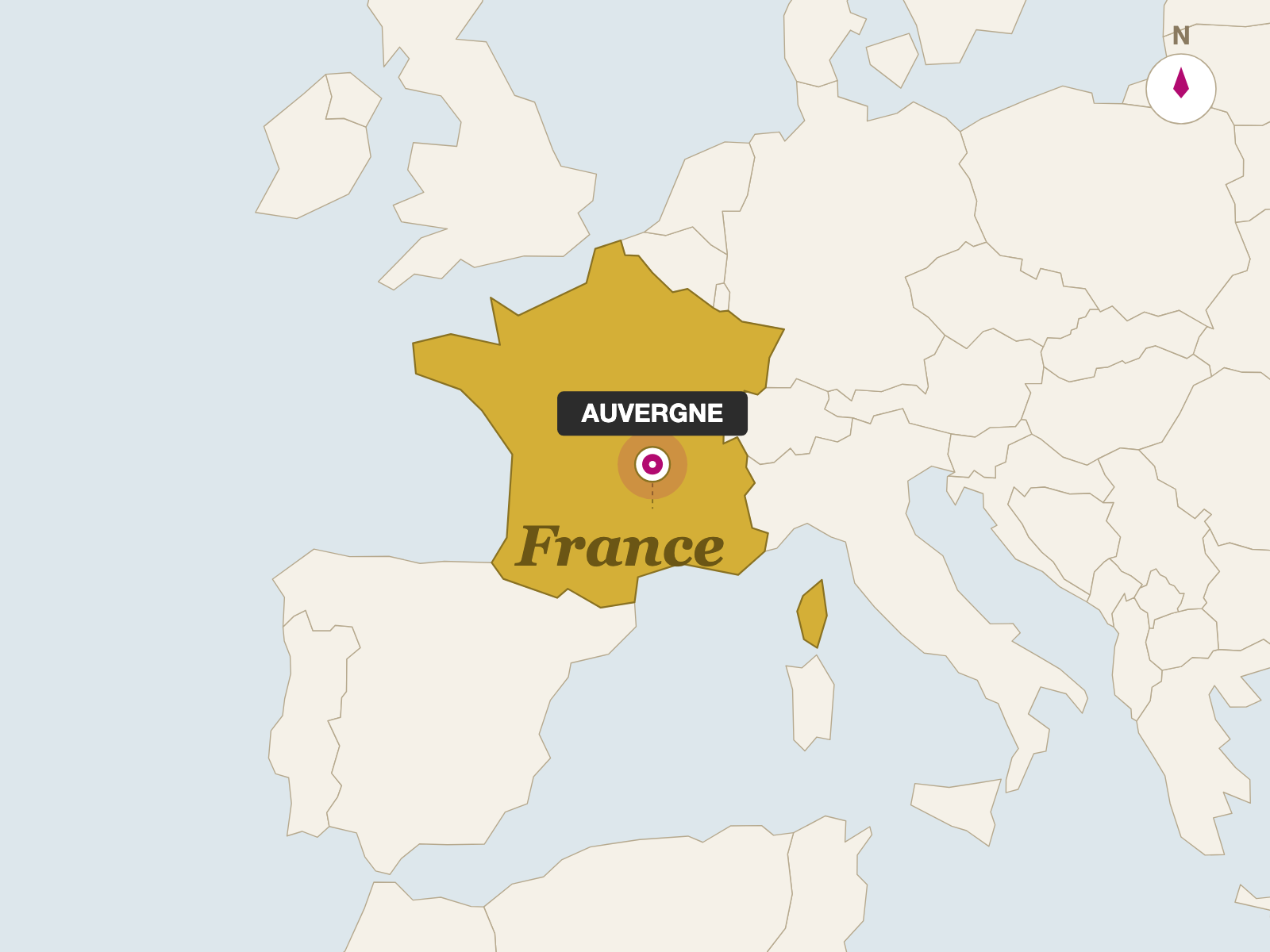 Fourme d'Ambert origin map