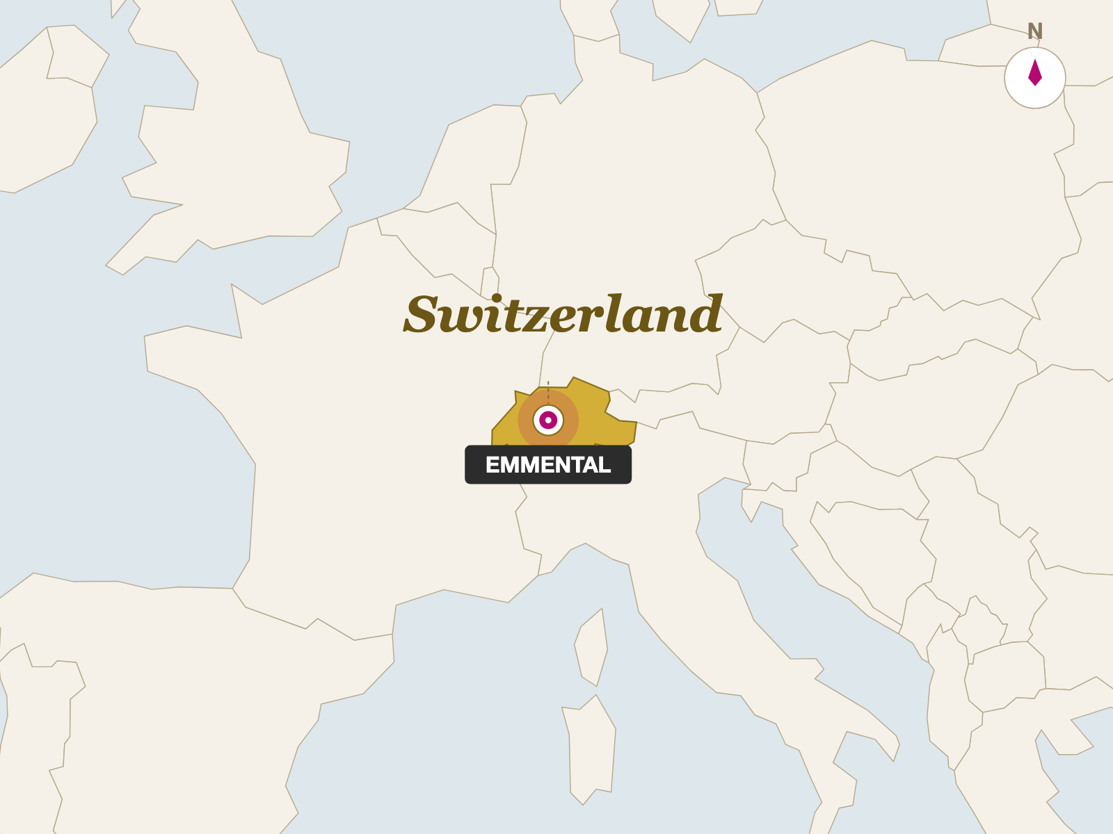Emmenthaler origin map