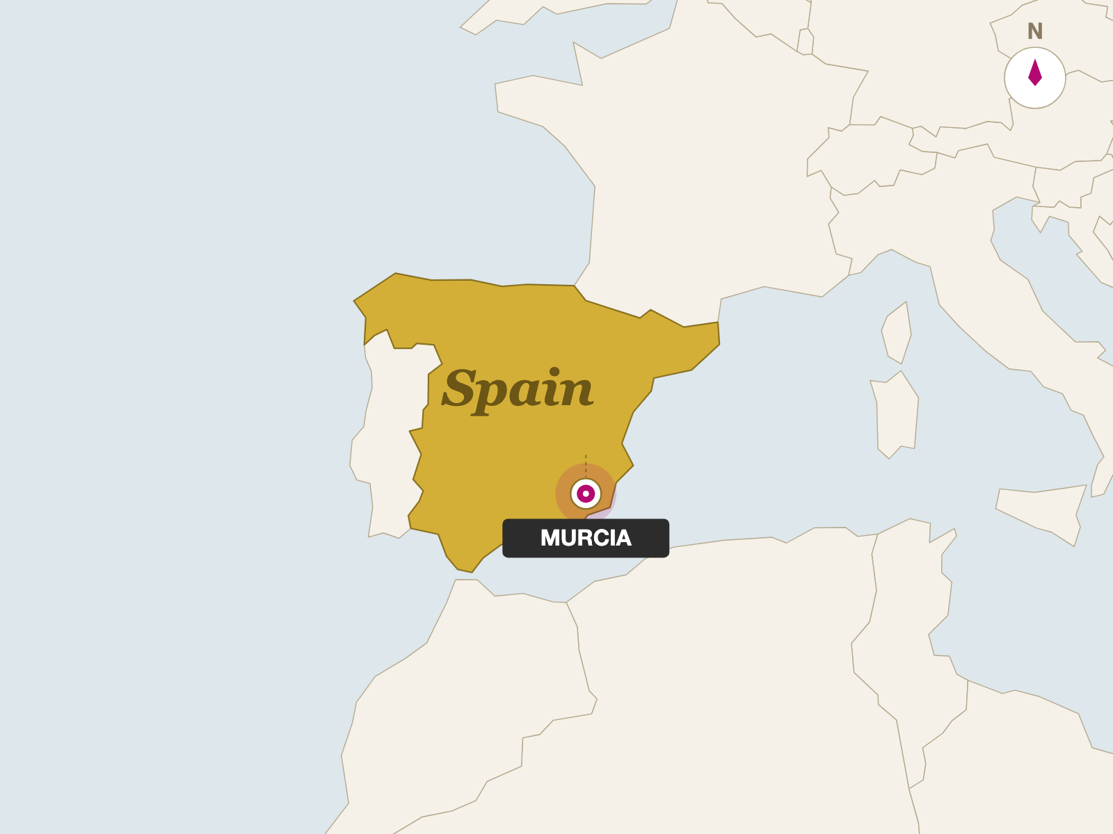 Cana de Cabra origin map