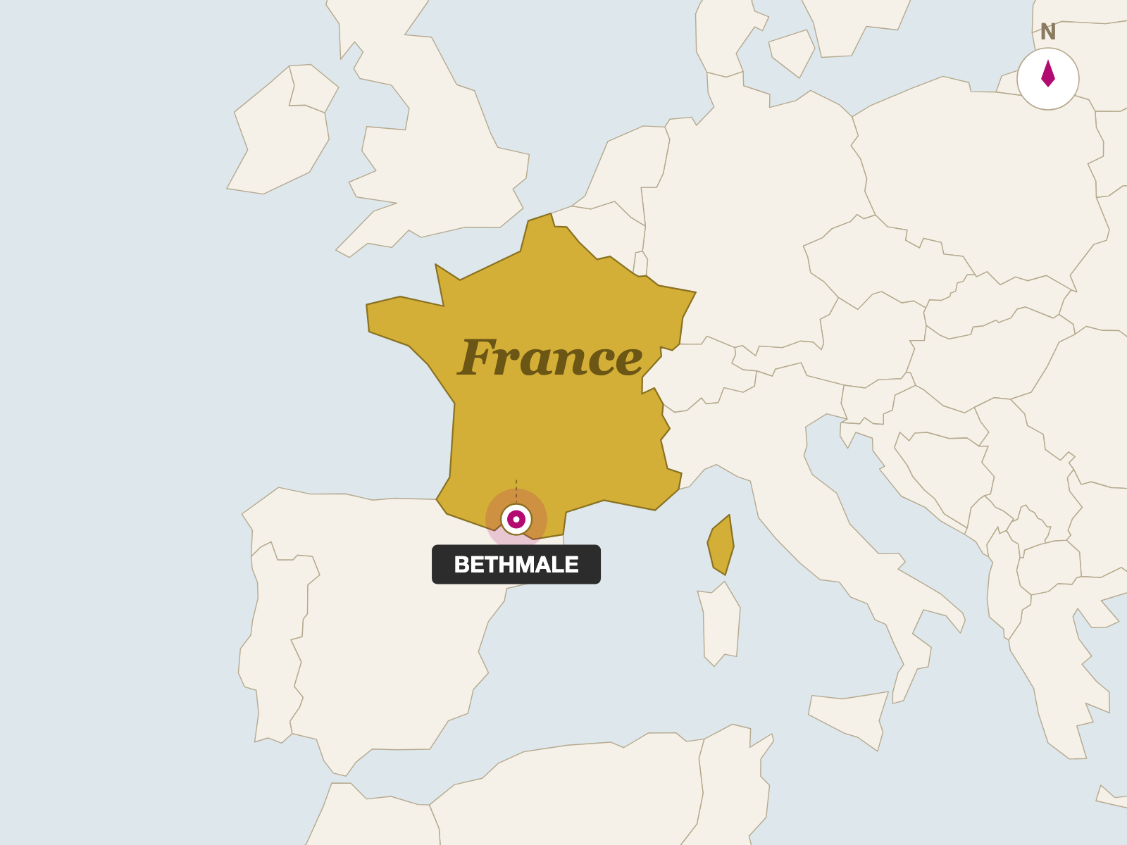 Bethmale Chevre Jean Faup origin map