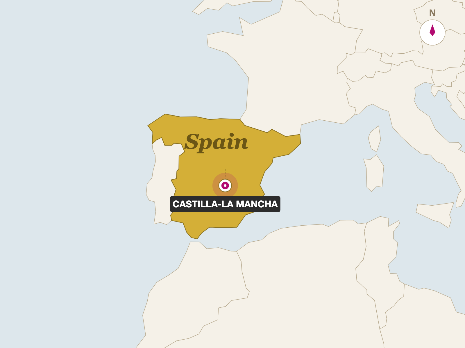 Campo de Montalban origin map