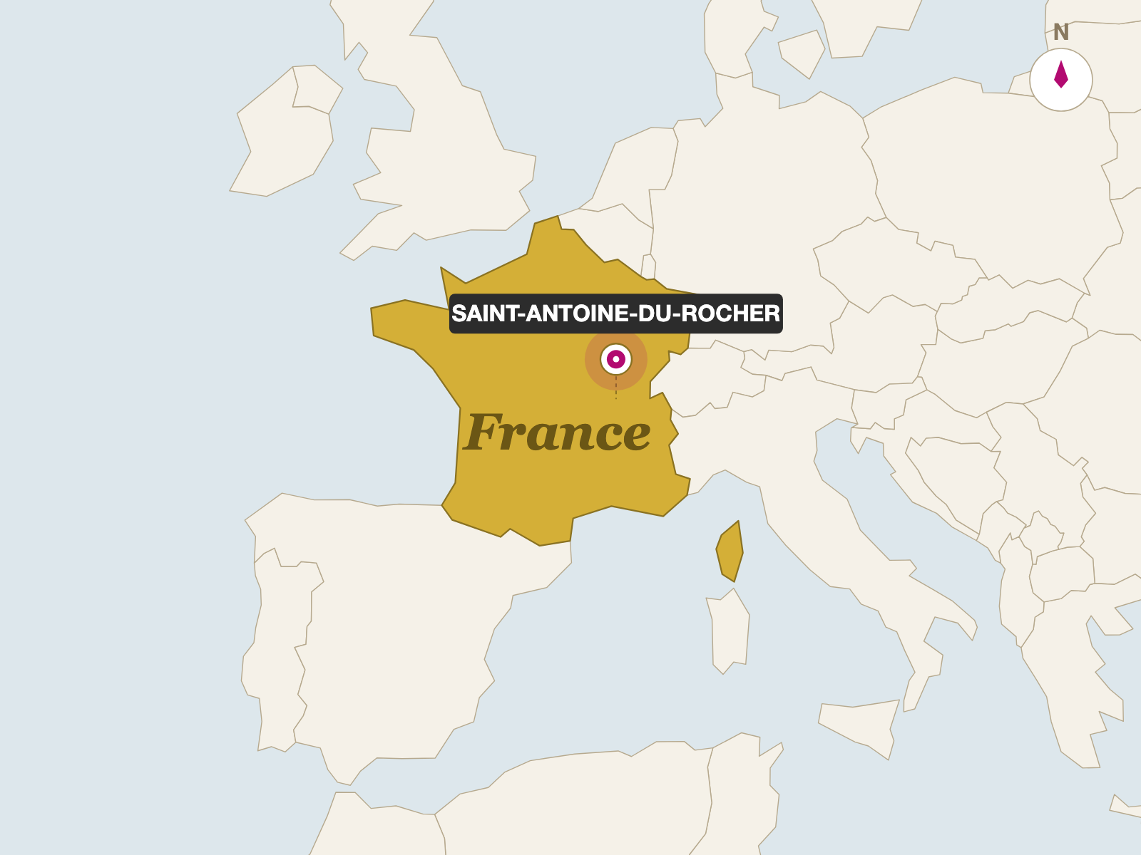 Rodolphe Le Meunier Epoisses AOC (250g) origin map