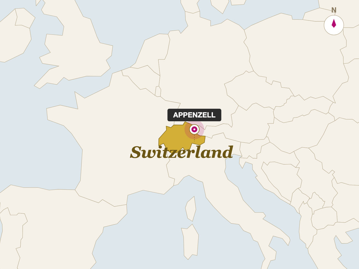 Appenzeller Edel 9 Months origin map