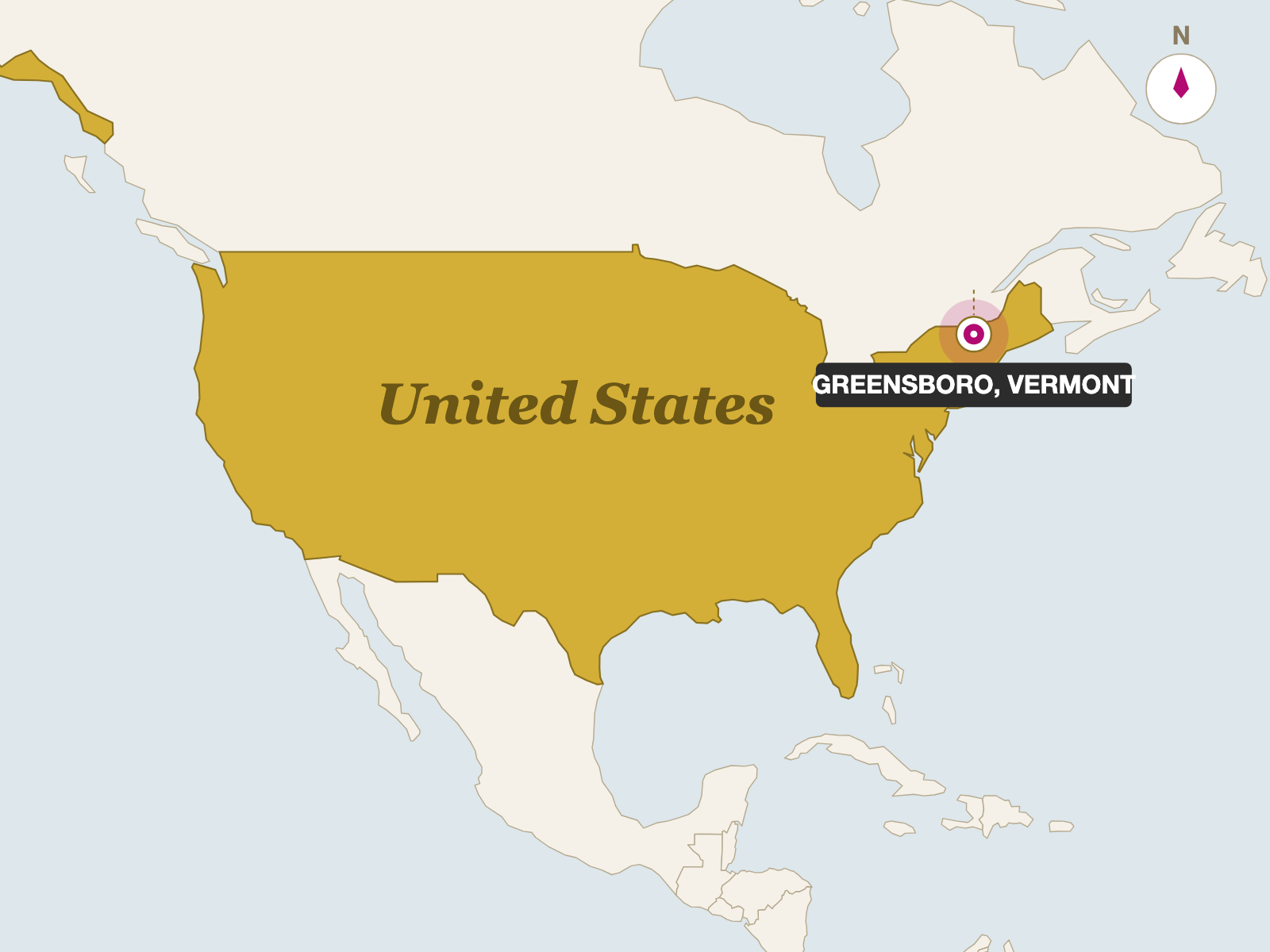 Jasper Hill Alpha Tolman origin map