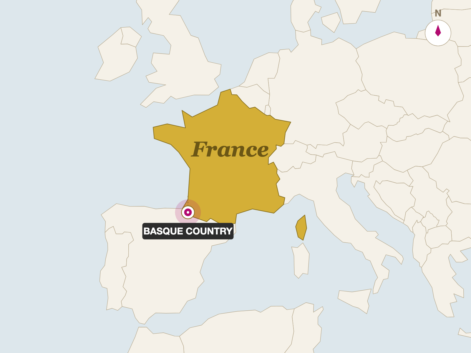 P'tit Basque origin map