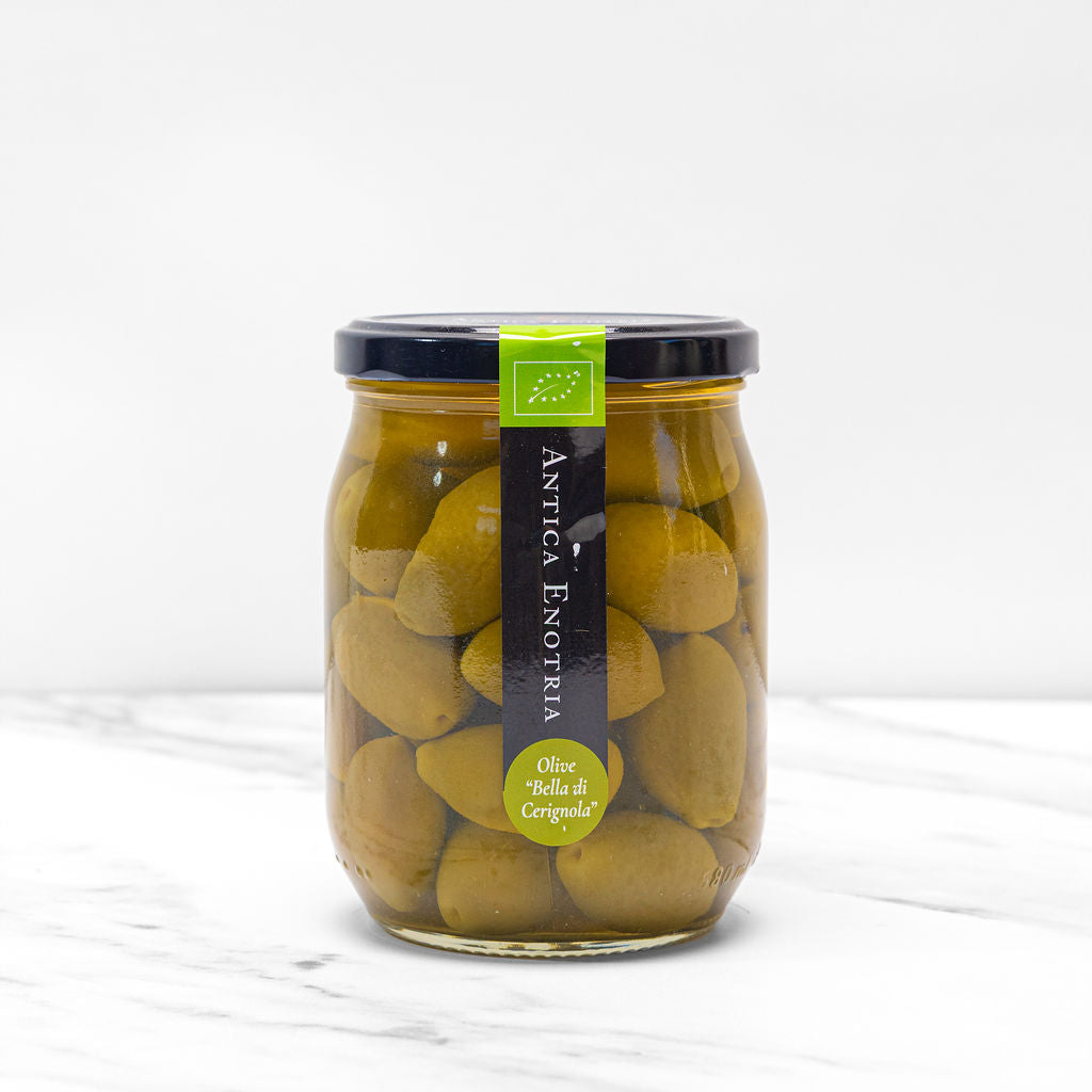 Antica Enotria Olive Bella Di Ceringola in Salamoia (580ML) - 6ea Case