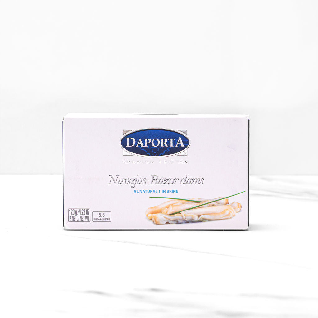 Daporta Navajas Razor Clams in Brine (120g) - 25ea Case