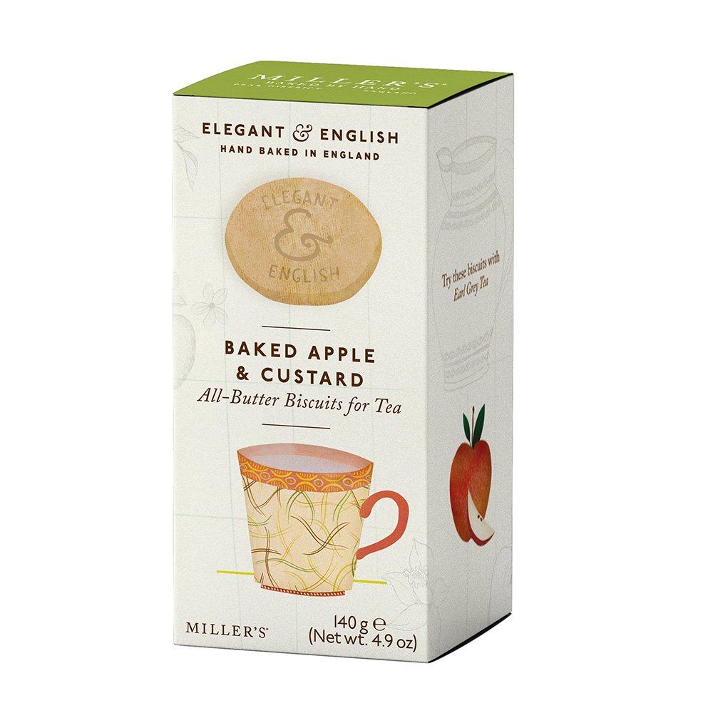 The Fine Cheese Company Baked Apple & Custard Butter Cookies (140g) - 6ea Case