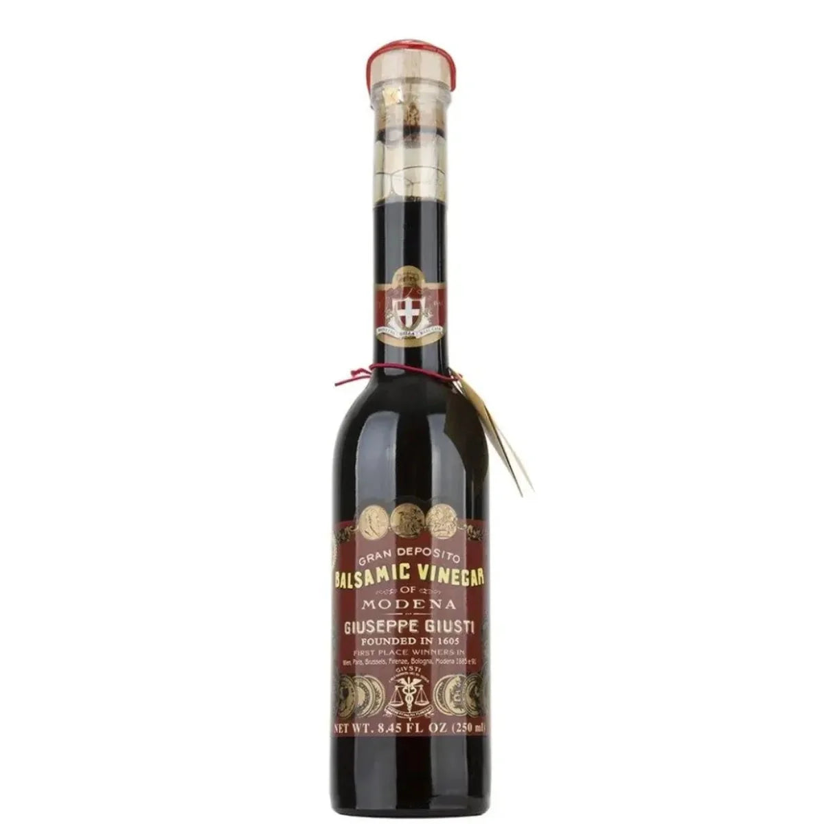 Giuseppe Giusti 3 Gold Medal Balsamic Vinegar Riccardo red label (250ml) - 6ea Case
