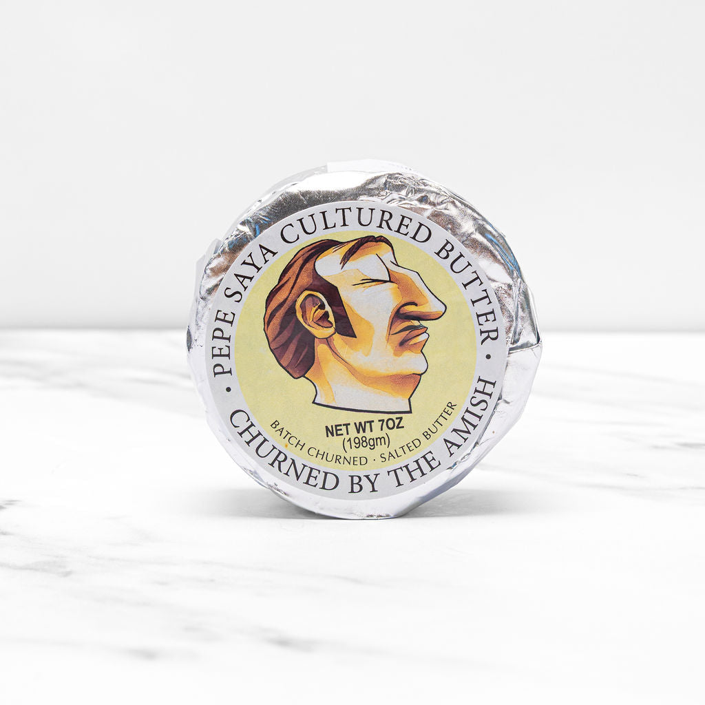 Pepe Saya Cultured Butter Salted Round (7oz) - 12ea Case