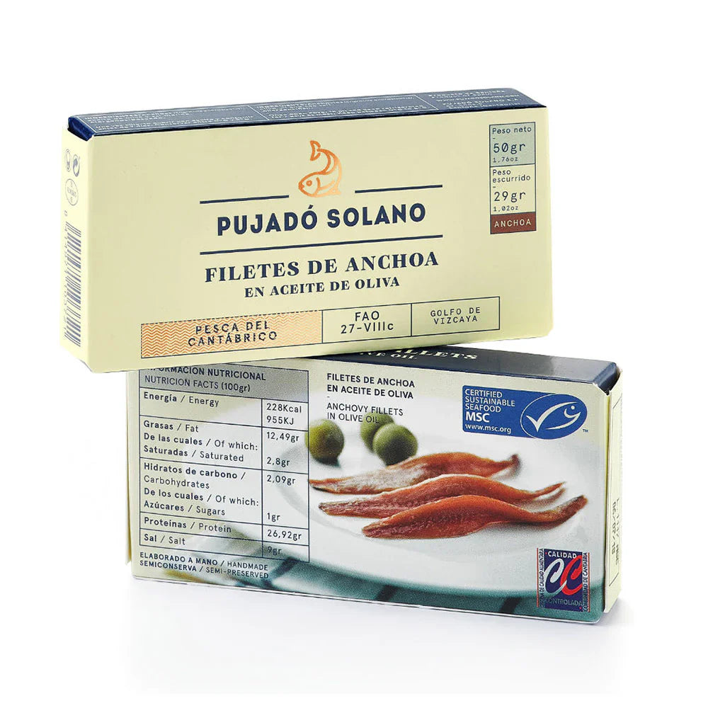 Pujado Anchovy Fillets (50g) - 12ea Case