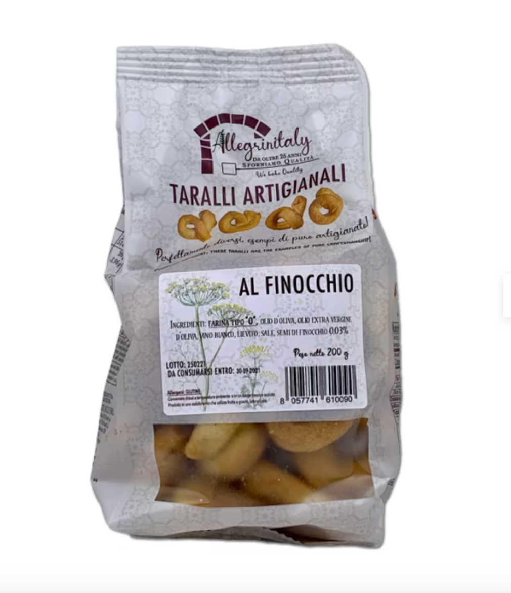 Allegrinitaly Taralli al Finocchio (200g) - 20ea Case