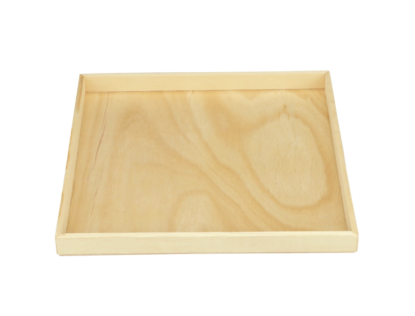 Solid Square Wood Tray 18x18 - 10ea Case