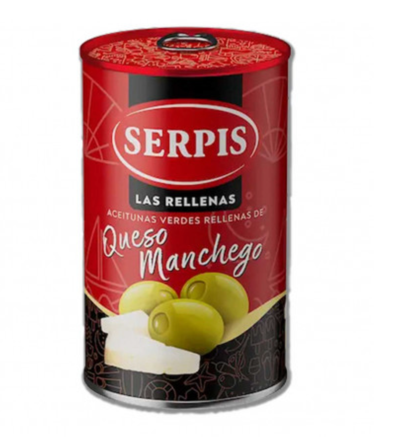 Serpis Manchego Cheese Stuffed Olives (130g) - 12ea Case