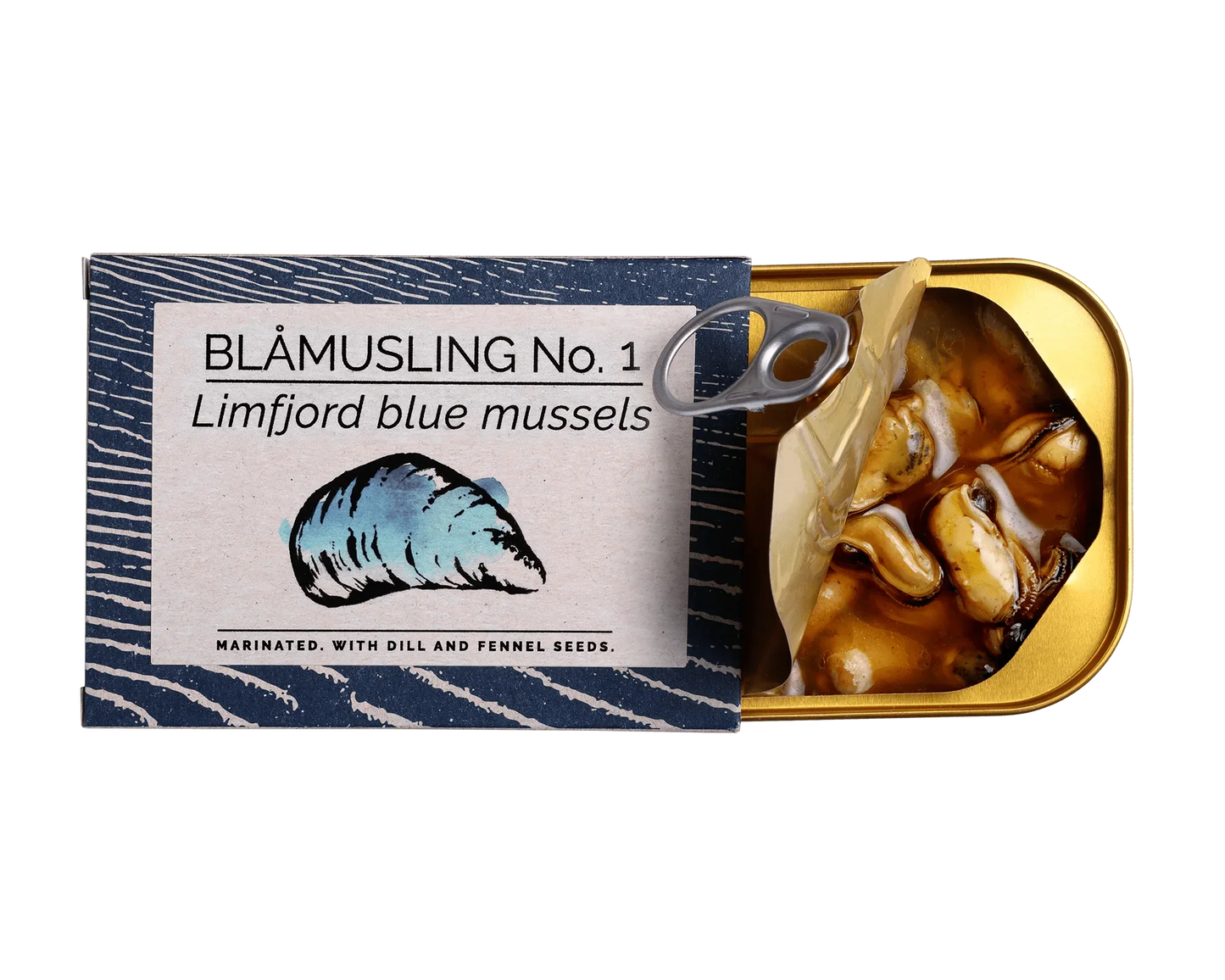 Fangst Blamusling No.1 Limfjord Blue Mussels Marinated with Dill & Fennel Seeds (100g) - 10ea Case