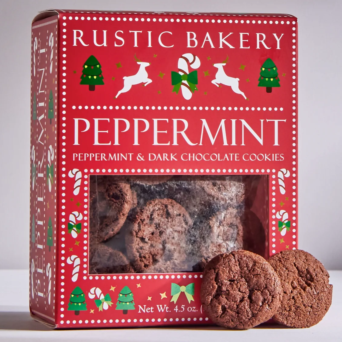 Rustic Bakery Peppermint & Dark Chocolate Cookies (4.5oz) - 12ea Case