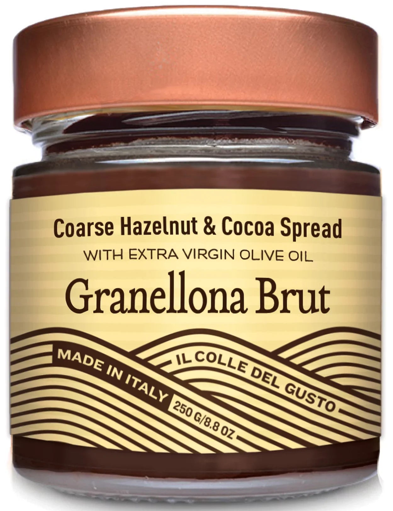 Granellona Brut Hazelnut Spread with Olive Oil (8.8oz) - 12ea Case
