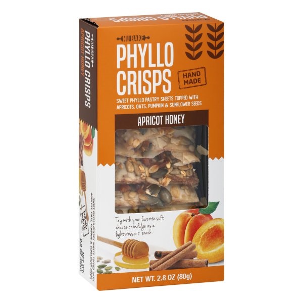 Nu Bake Phyllo Apricot Honey Crisps (80g)