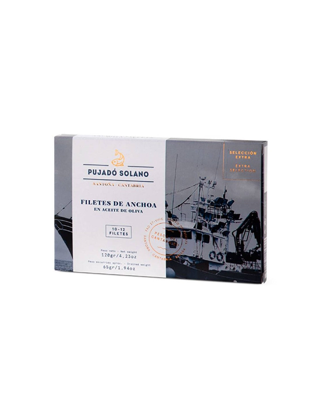 Pujado Solano Large Anchovy Filletes Tins (120g)