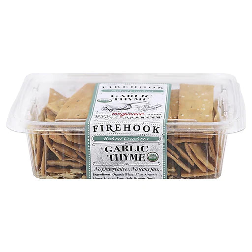 Firehook Garlic Thyme Baked Cracker (8oz) - 12ea Case