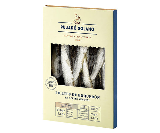 Pujado Solano White Anchovy Marinated in Vinegar and Sunflower Oil (75g)