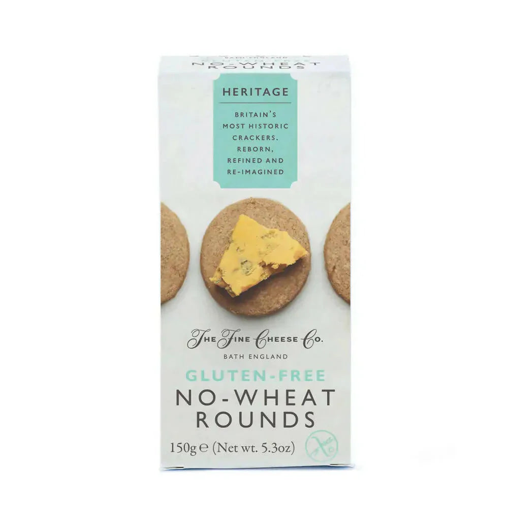 The Fine Cheese Company Gluten Free No Wheat Rounds Crackers (150g) - 6ea Case