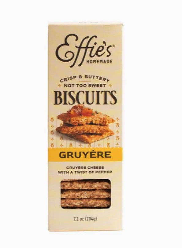 Effie's Gruyere Biscuit (7.2oz) - 12ea Case