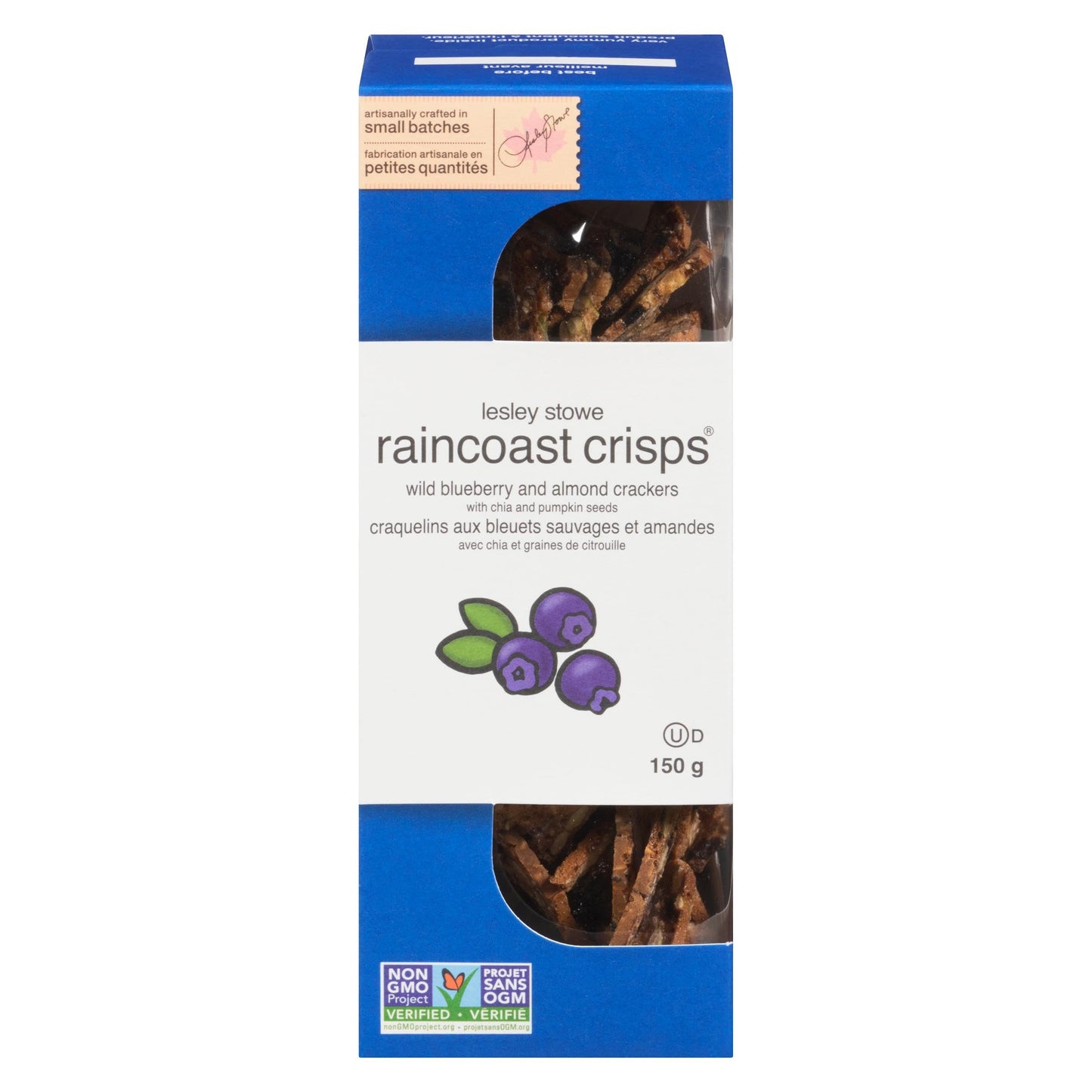 Raincoast Crisps Blueberry Almond Crackers (5.3oz) - 12ea Case