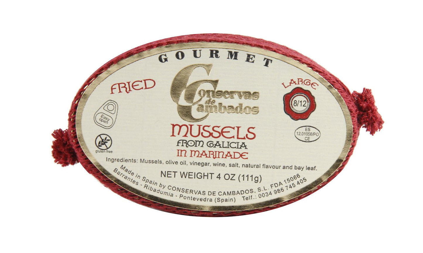 Conservas de Cambados Mussels in Pickled Sauce 8/12 (111g) - 10ea Case