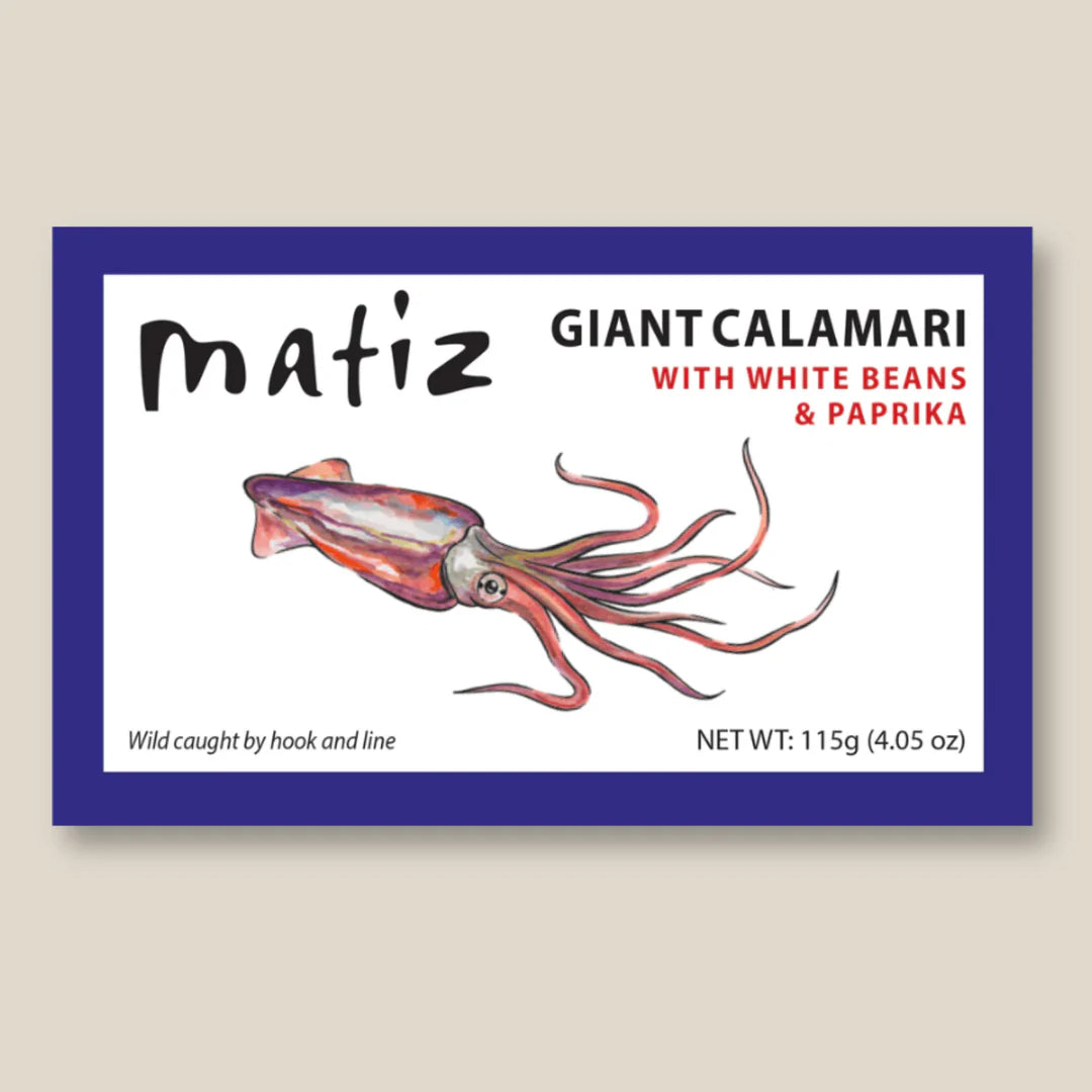 Matiz Calamari with White Beans & Paprika (115g) - 12ea Case