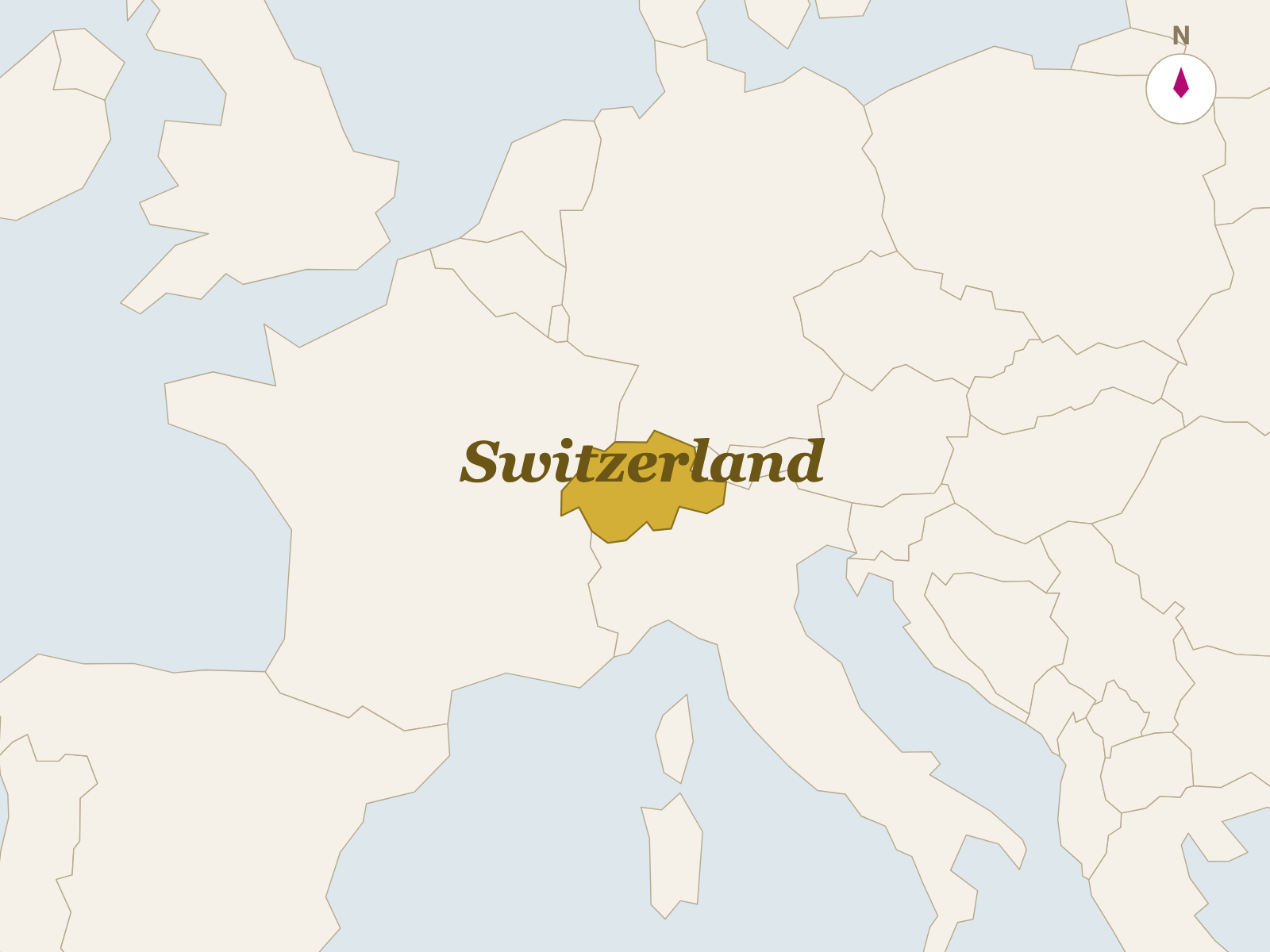 Appenzeller - Silver Label (Classic) origin map