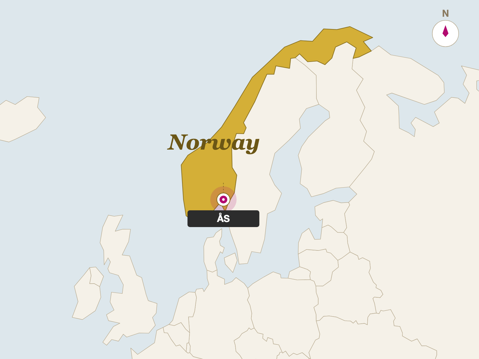 Jarlsberg origin map