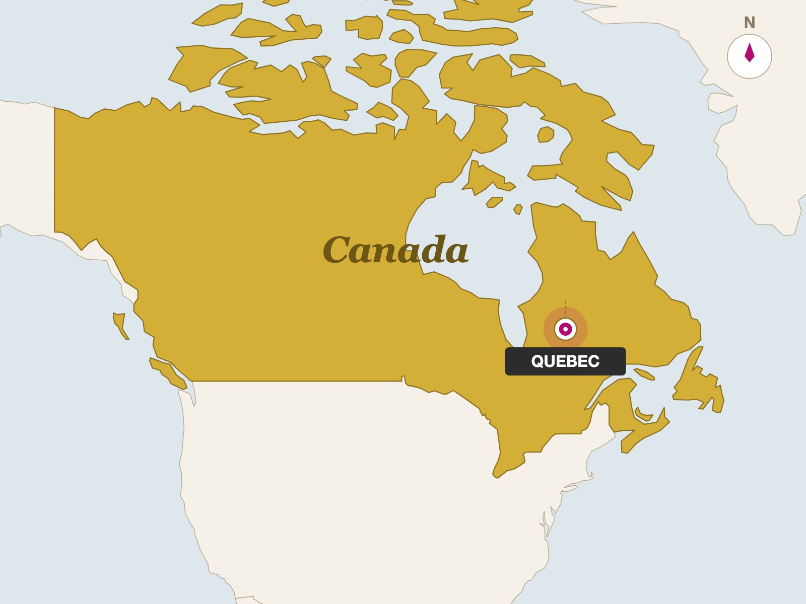 Old Quebec 3 Year Cheddar origin map