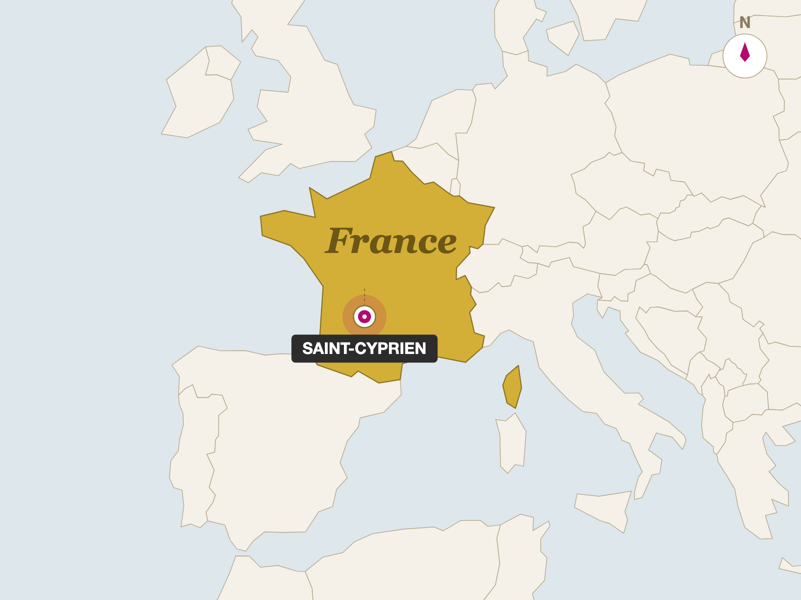 Fleur Verte Herbs (Chevrefeuille) origin map