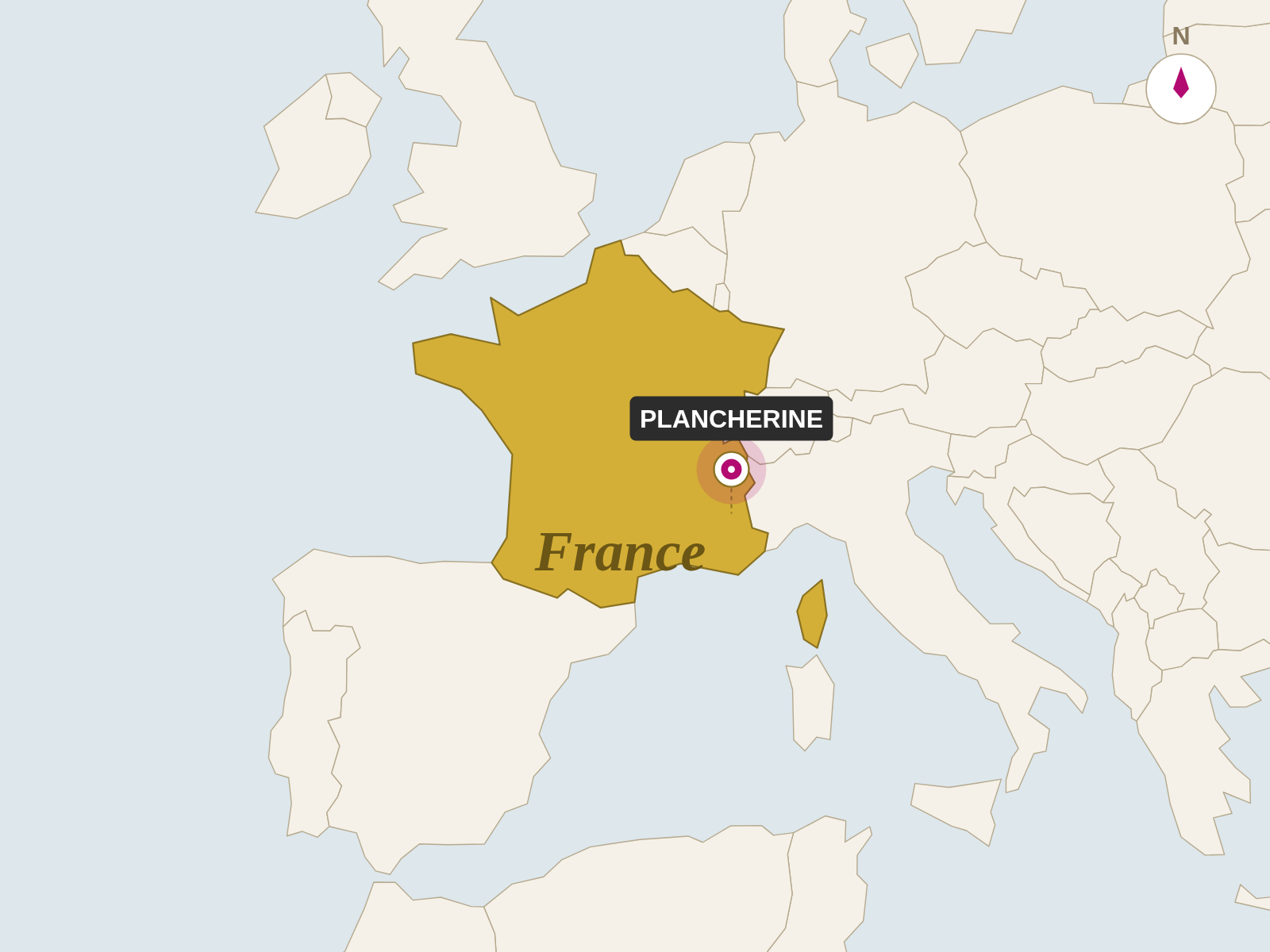 Abbaye de Tamie origin map