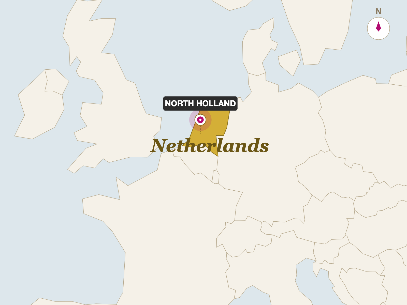 Benning Goat Gouda origin map