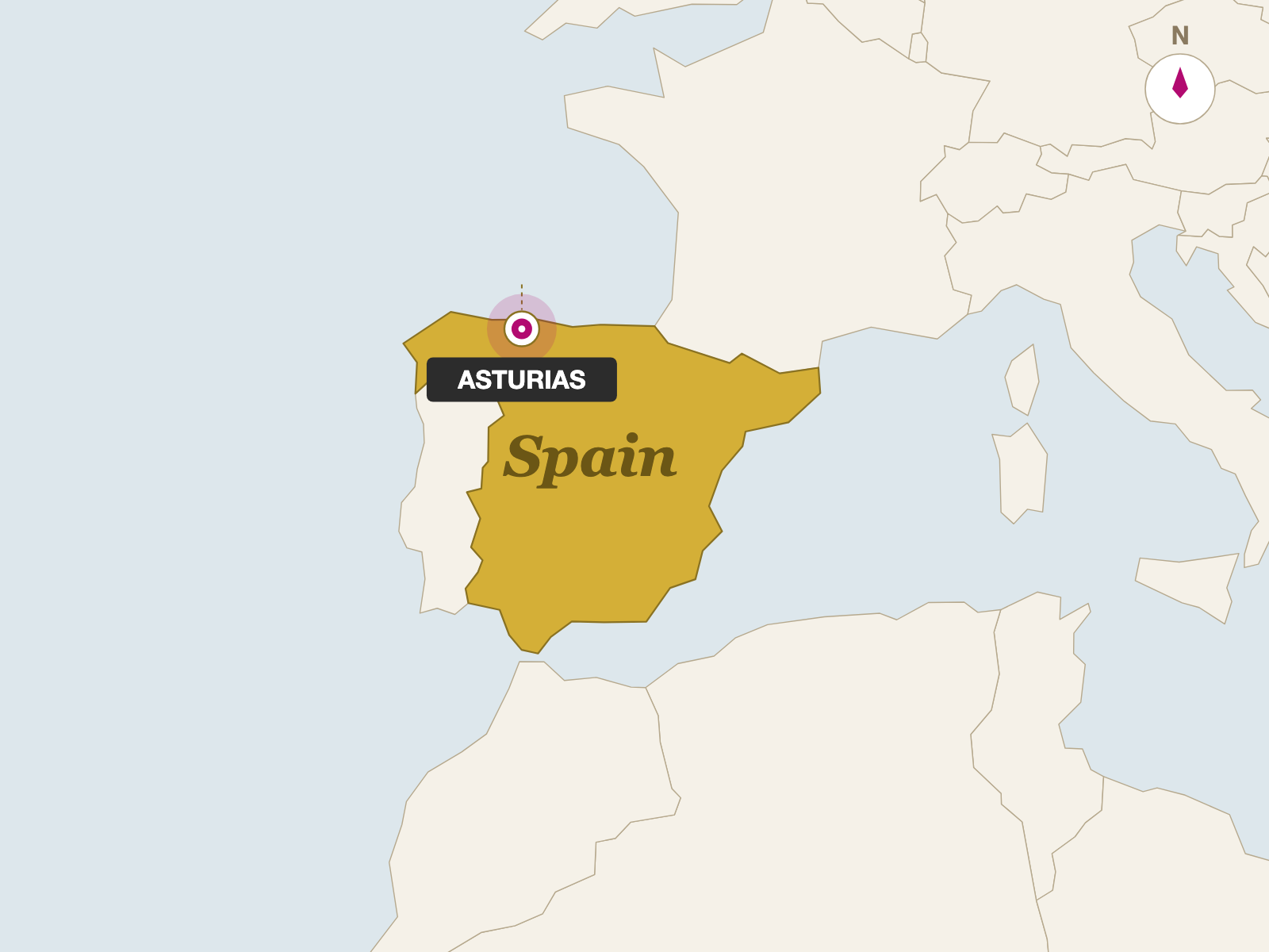 Cabrales origin map