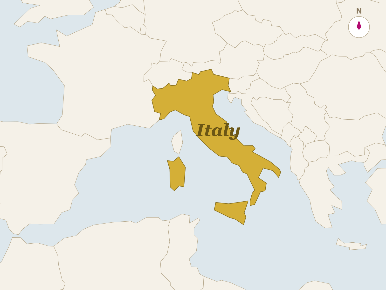 Parmigiano Reggiano Vacca Bianca (White Cow) 36 month origin map