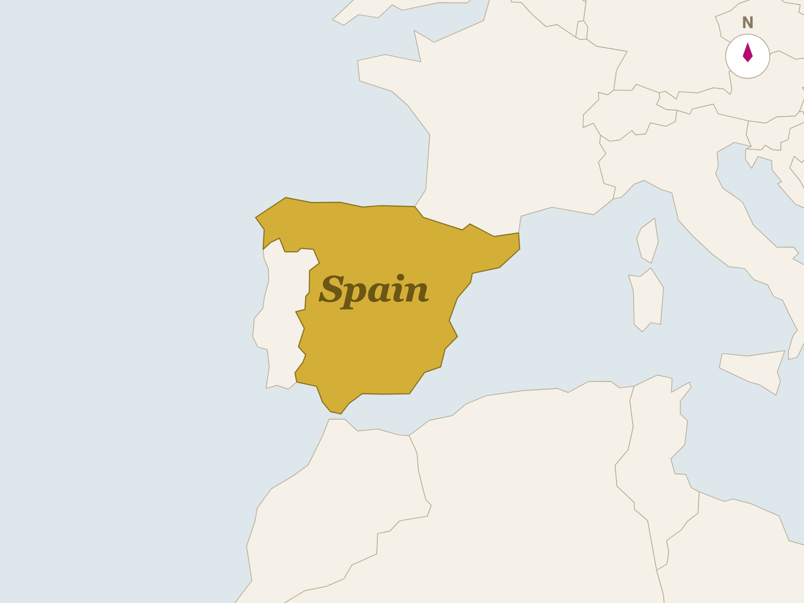 Rabel Rosemary Sheep's Milk Manchego origin map