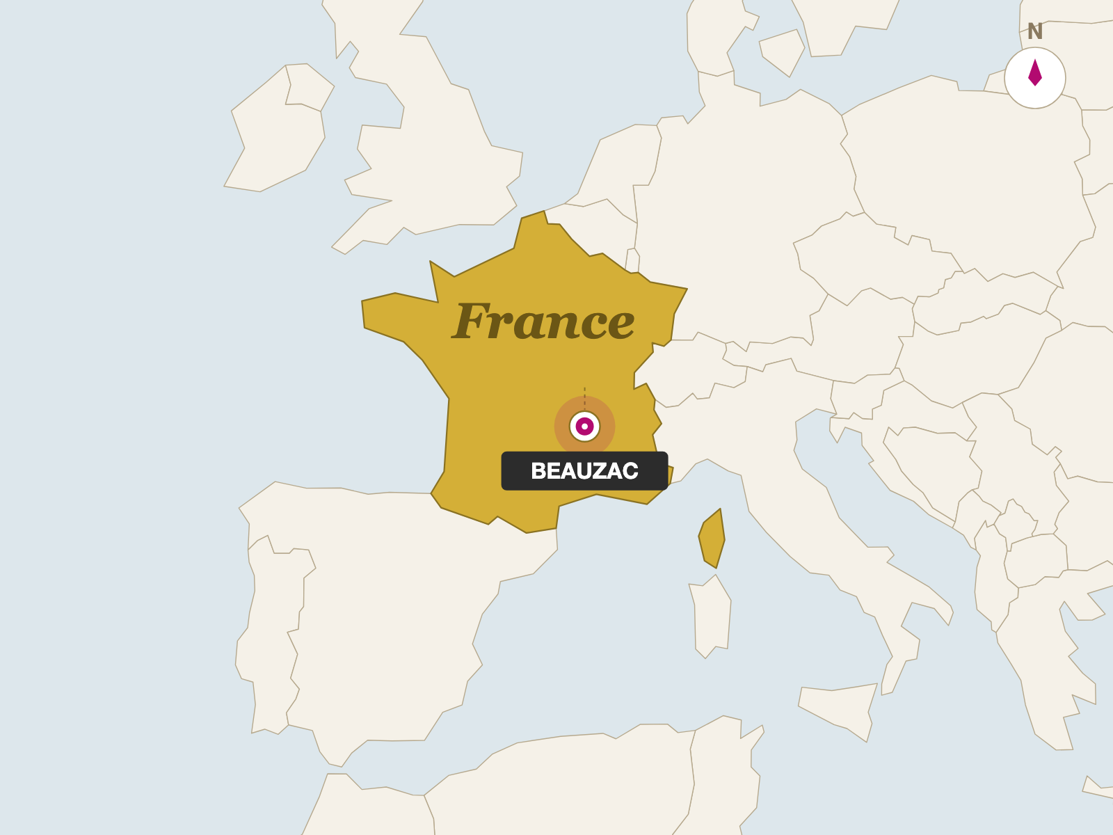 Saint Agur origin map