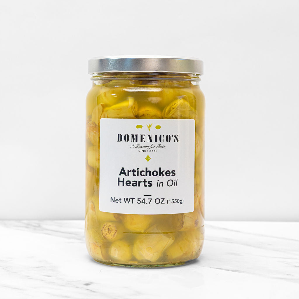 Domenico's Roman Artichoke Hearts in Oil - 1550g (54.7oz) - Case