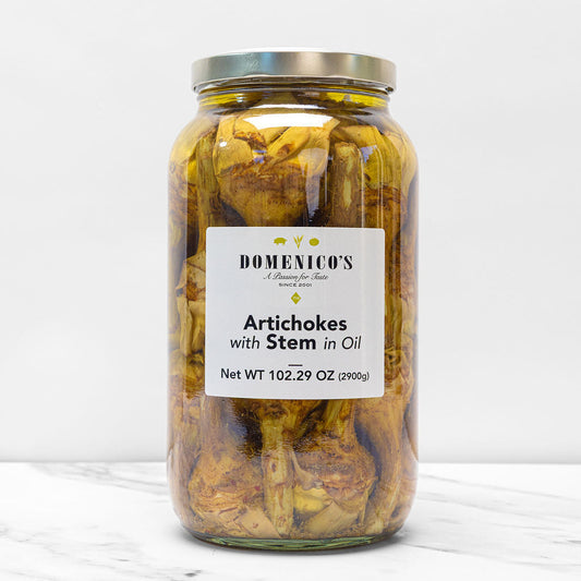 Domenico's Roman Artichokes with Stem in Oil - 2900g (102.29oz)