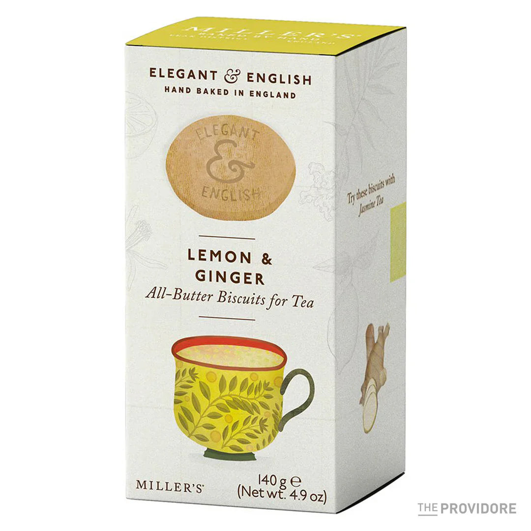 The Fine Cheese Company Lemon and Ginger Biscuits (140g) - 6ea Case
