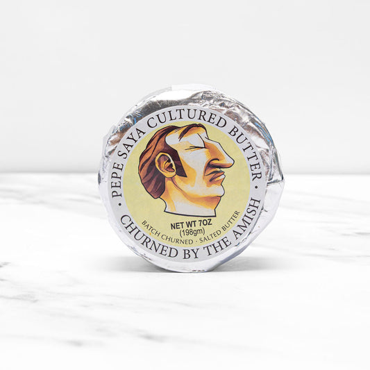 Pepe Saya Cultured Butter Salted Round (7oz) - 12ea Case