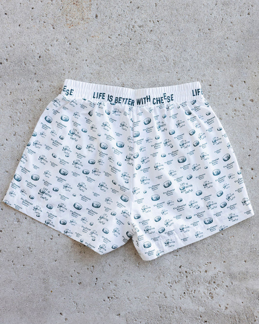Printed Boxer Shorts - Life is Better with Cheese