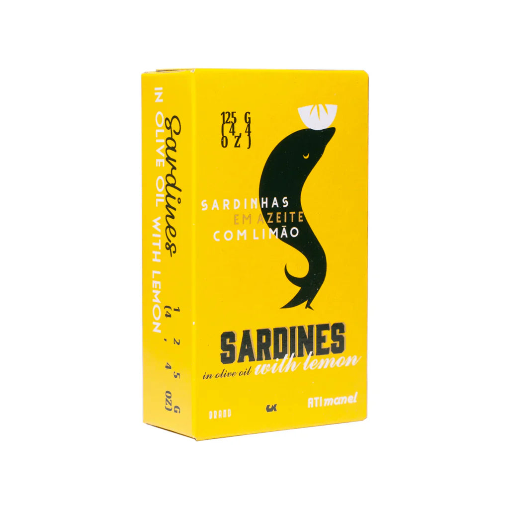 Ati Manel Sardines in Olive Oil & Lemon (125g) - 8ea Case