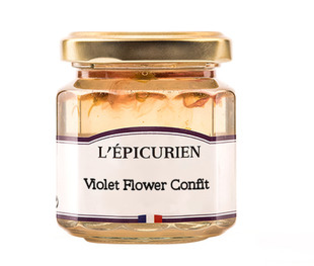 L'Epicurien Violet Flower Confit (4.4oz) - 12ea Case