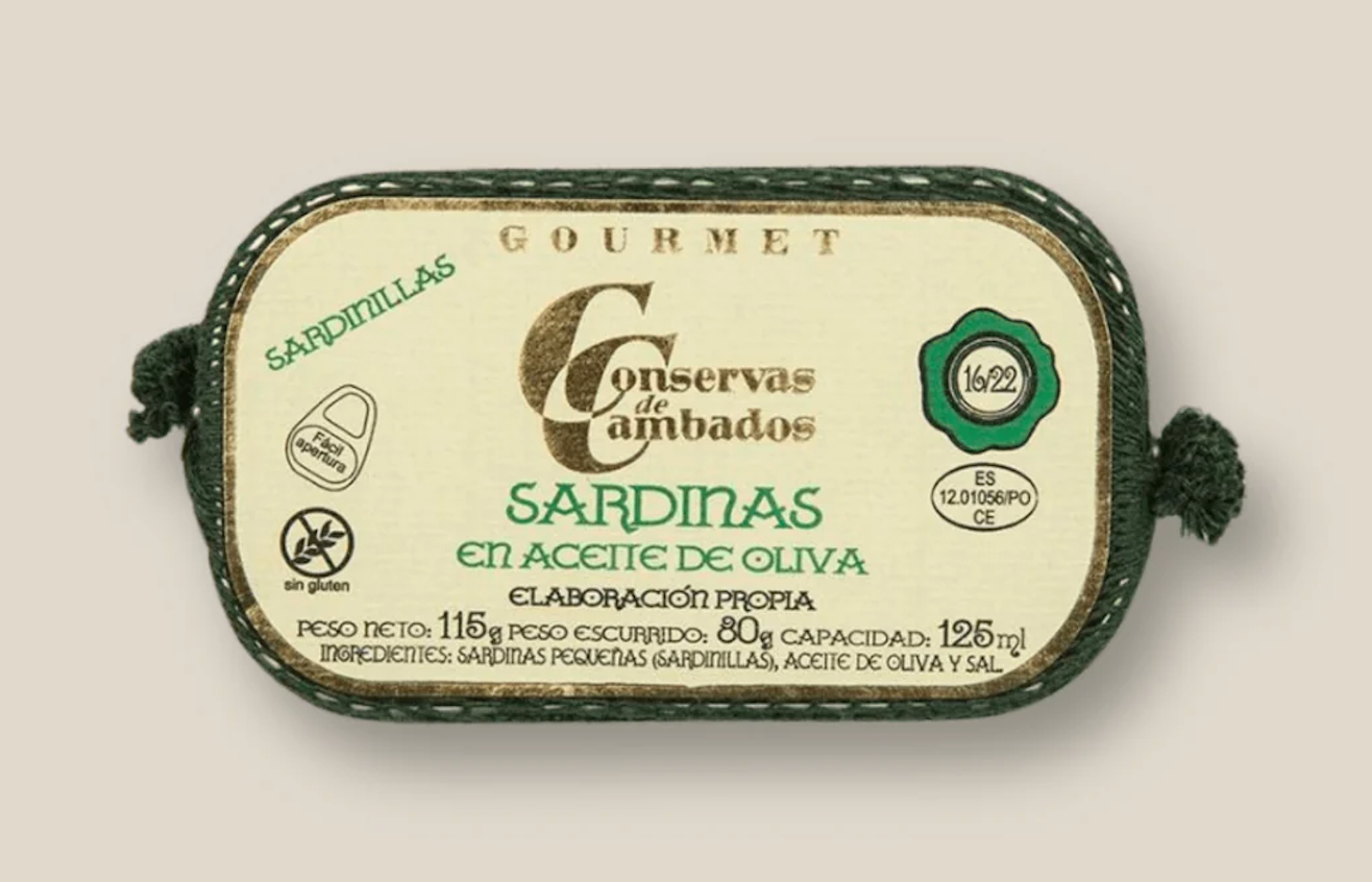 Cambados Small Sardines in Olive Oil 16/22 (115g) - 10ea Case